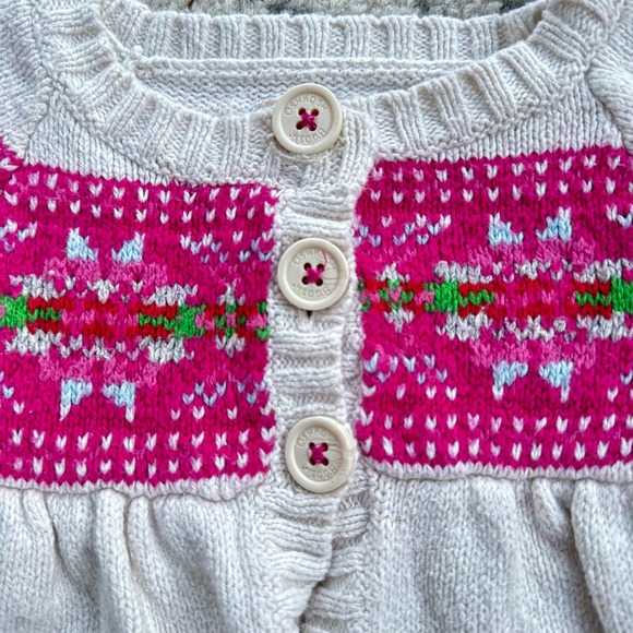 Osh Kosh Infant Girl Peplum Cardigan 6 months - Picture 3 of 6